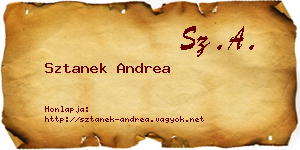 Sztanek Andrea névjegykártya